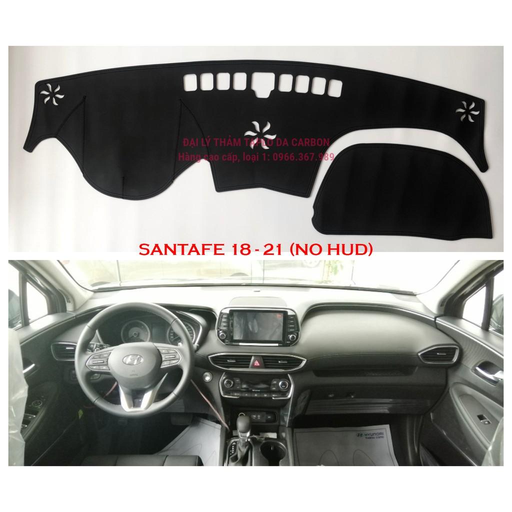 Thảm Taplo Da vân Carbon cao cấp xe HYUNDAI SANTAFE