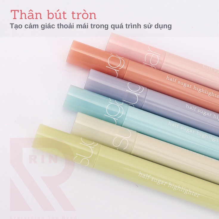 Set 6 bút highlight dạ quang đánh dấu dòng Haflsugar