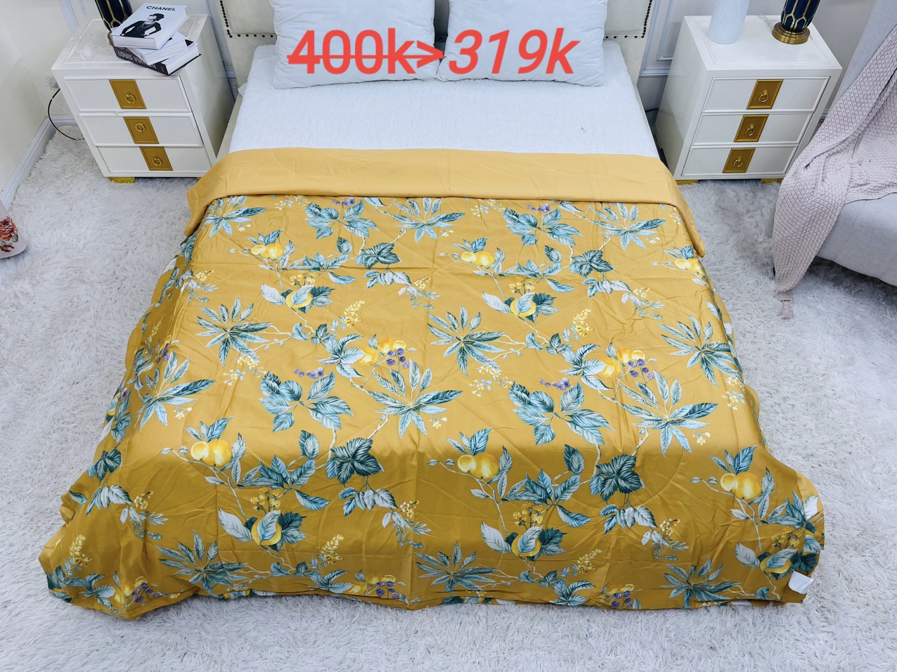 "NGÀY CỦA CHĂN LỤA HÈ" siêu Combo:Giảm 20%,mua dồn 10 cái hoàn tiền mặt 10%,bao Ship.