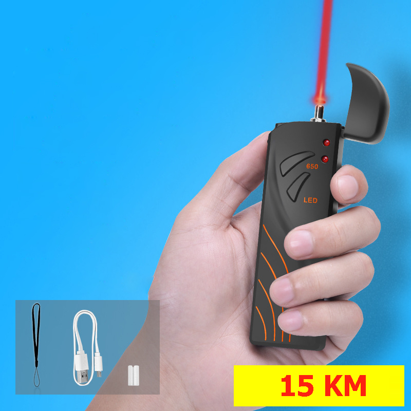 Bút Soi Dò Lỗi Sợi Quang 15Km Công Suất 15MW Tích Hợp Đèn Pin Siêu Sáng Sử Dụng Pin Sạc Dung Lượng Cao