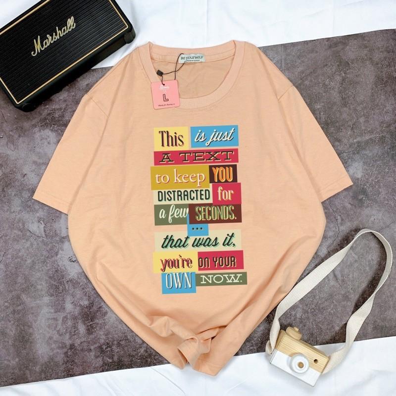 Áo Thun Tay Ngắn UNISEX TEXT Chữ - Hình chụp thật
