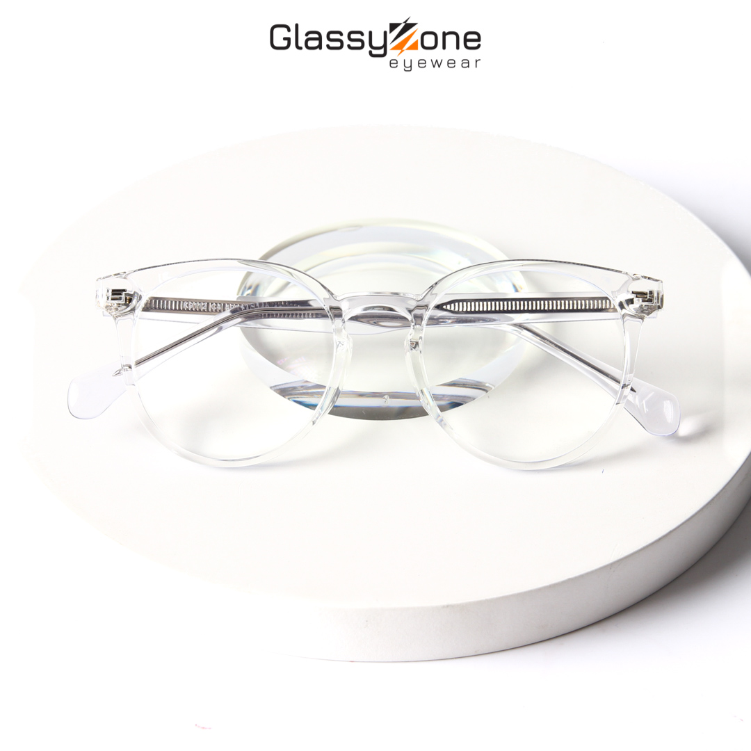 Gọng kính cận, Mắt kính giả cận nhựa Form tròn Unisex Nam Nữ Carrick - GlassyZone