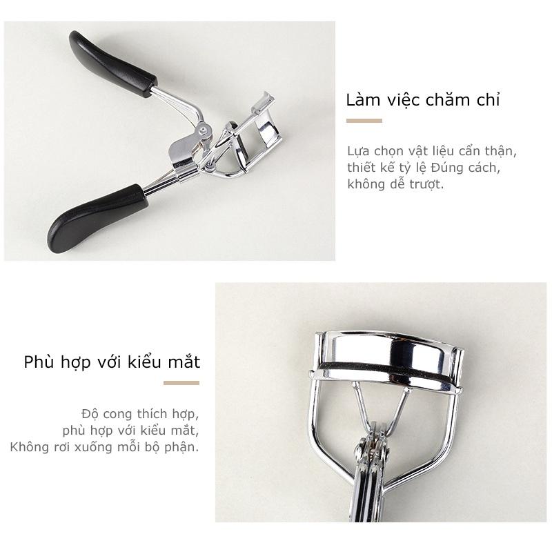 Dụng cụ bấm mi HIDATI INOX cho hàng mi cong dài lâu Cán Đen - Kẹp Bấm Mi cao cấp nhỏ gọn tiện dụng dễ dàng mang theo