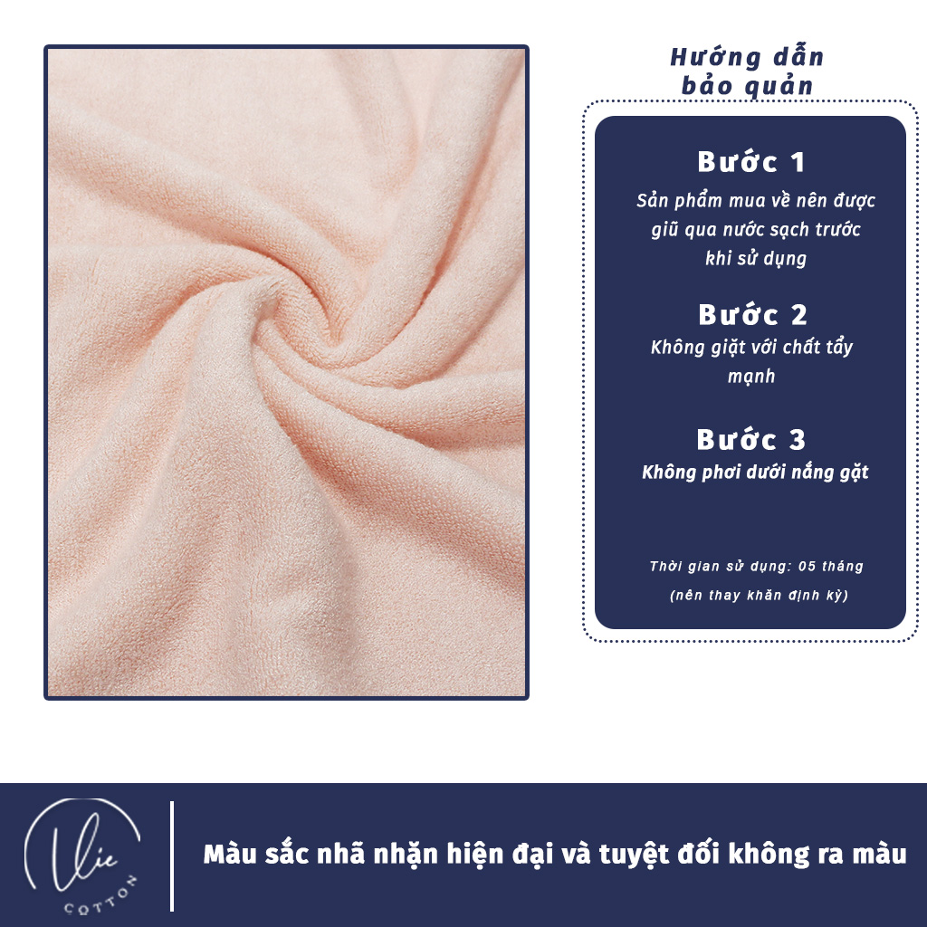 Khăn Tắm Sợi Tre VieCotton Loại Dày 60x120 Siêu Óng Siêu Mềm Kháng Khuẩn An Toàn Chất Lượng Cao