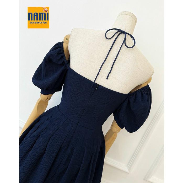 Đầm yếm xoè cột nơ cổ form mini xinh xắn tay rớt gợi cảm NANAMI - ATNU046