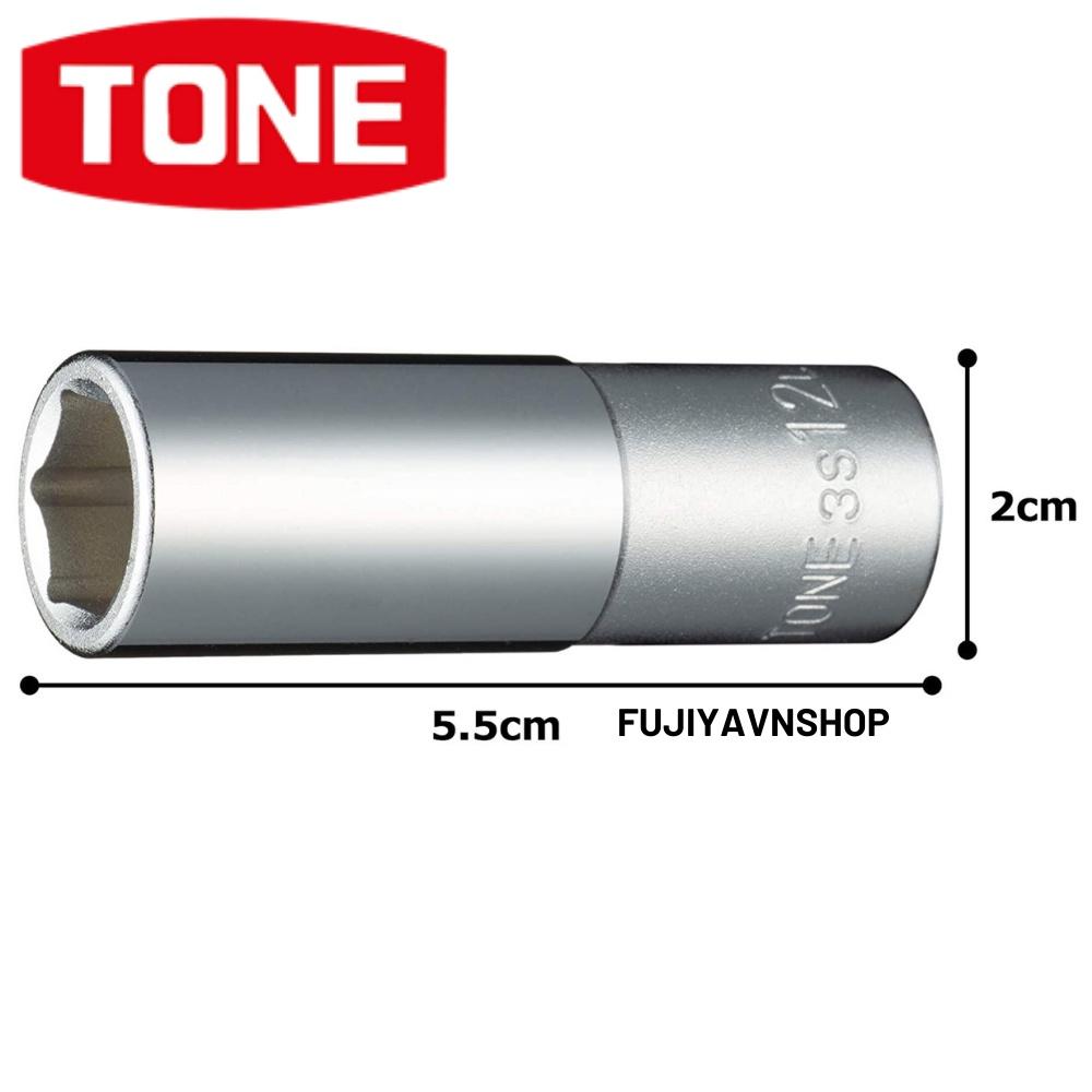 Đầu tuýp dài 6 cạnh Tone HP3S-12L ra lục giác 12mm