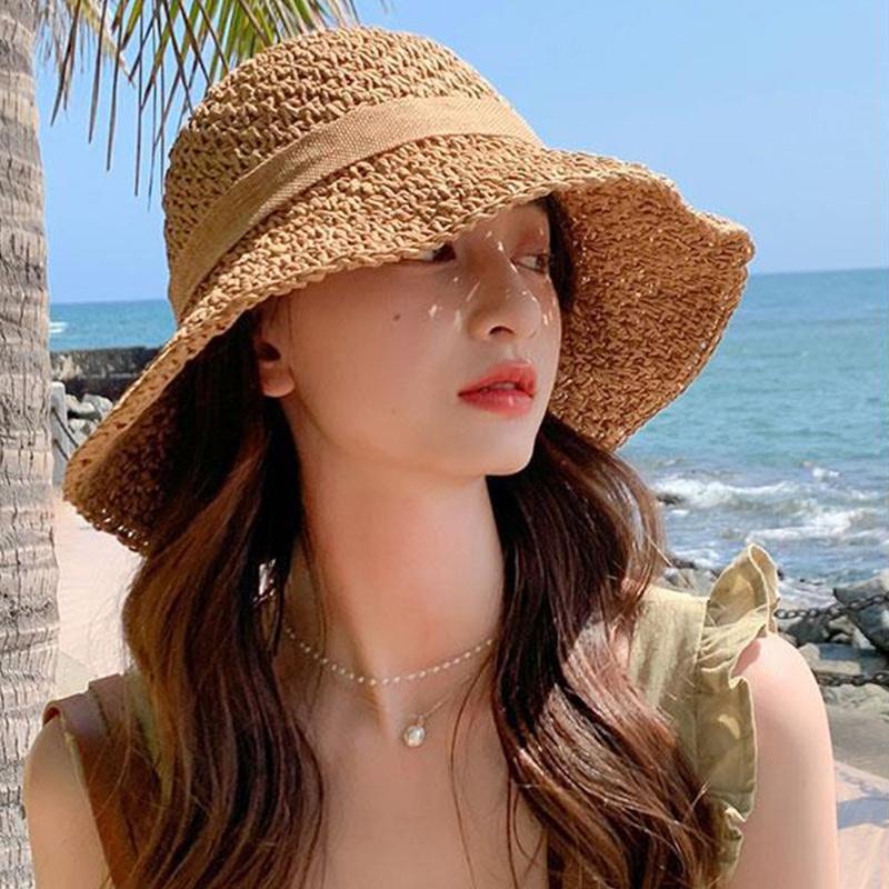 Mũ Cói Rộng Vành / Nón Rộng Vành Nữ / Nón Chống Nắng / Mũ Trùm Đầu Chống Nắng / Nón Cói Rộng Vành Chống Tia UV Thời Trang Dành Cho Nữ