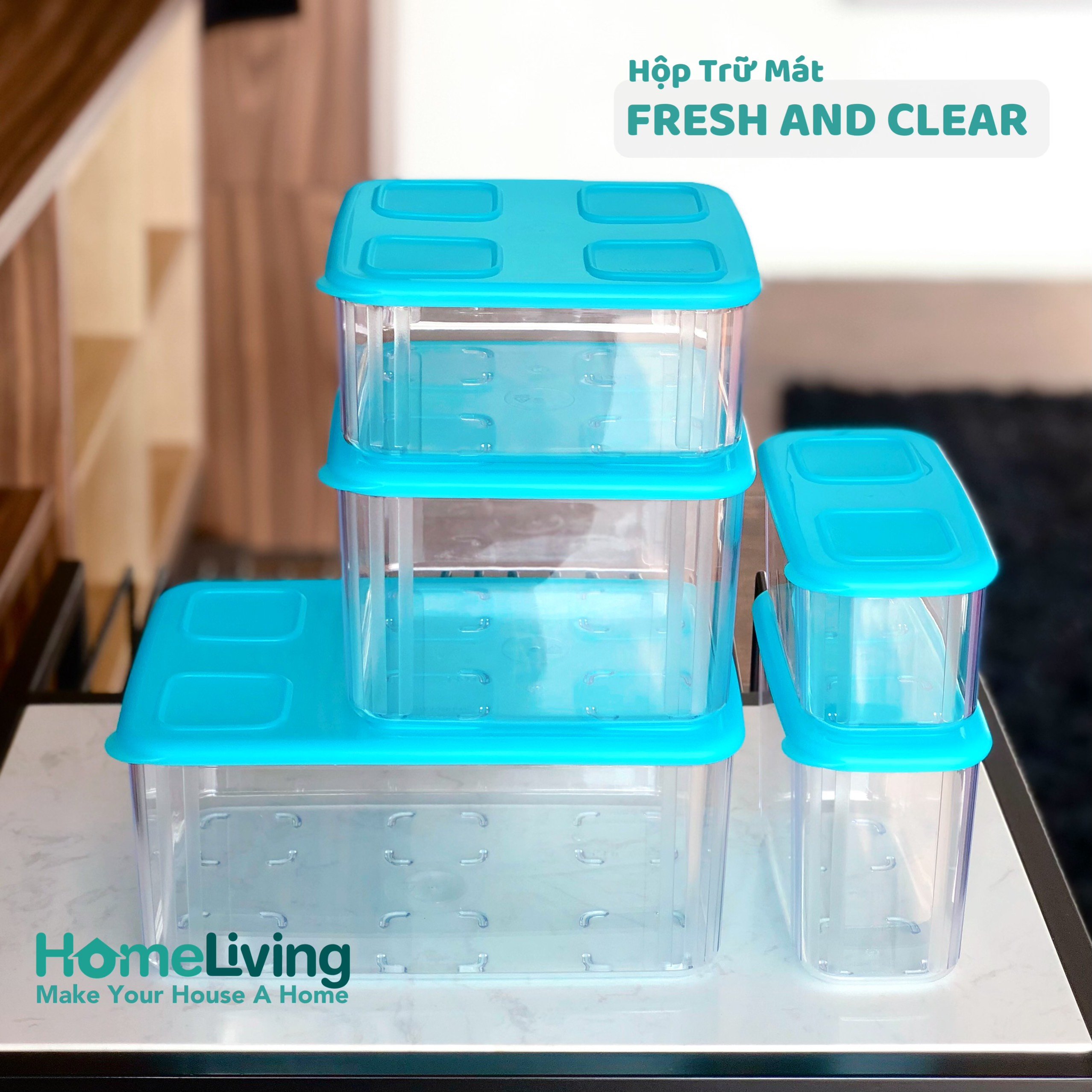 Bộ Trữ Mát Tupperware Fresh Clear Set 5