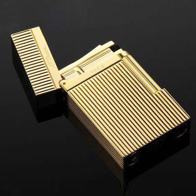 Vỏ Hột Quẹt Bật Lửa Upon D27V Họa Tiêt Kẻ Sọc Vàng, Sang Trọng Và Lịch Lãm - Dùng Ga Đá Cao Cấp
