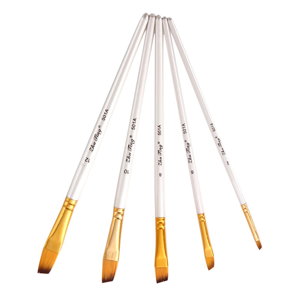5 Nghệ Thuật Bút Lông Góc Cạnh Nghệ Sĩ Acrylic Tinh Dầu Vẽ Tranh Màu Nước Bàn Chải