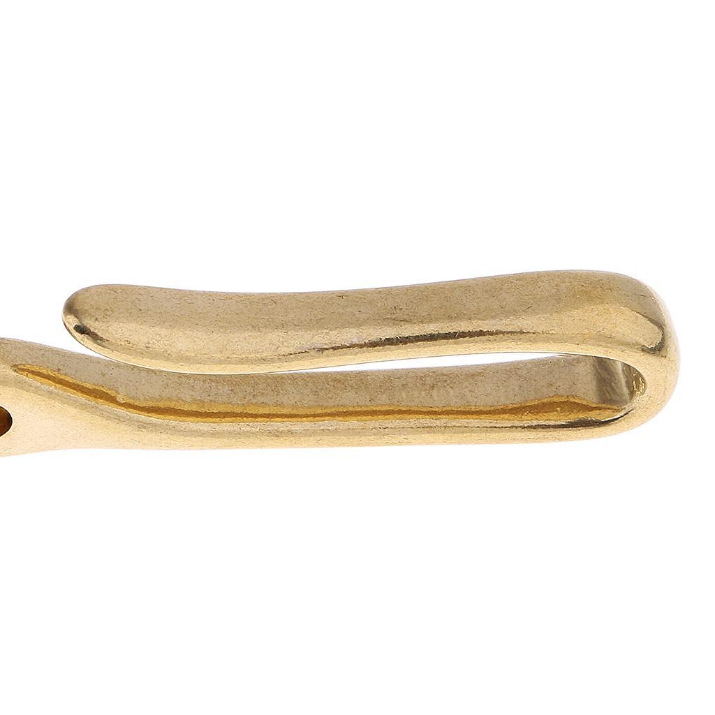 2x Vintage Solid Brass Belt Fish Hook U Loop Keychain Key Accessories