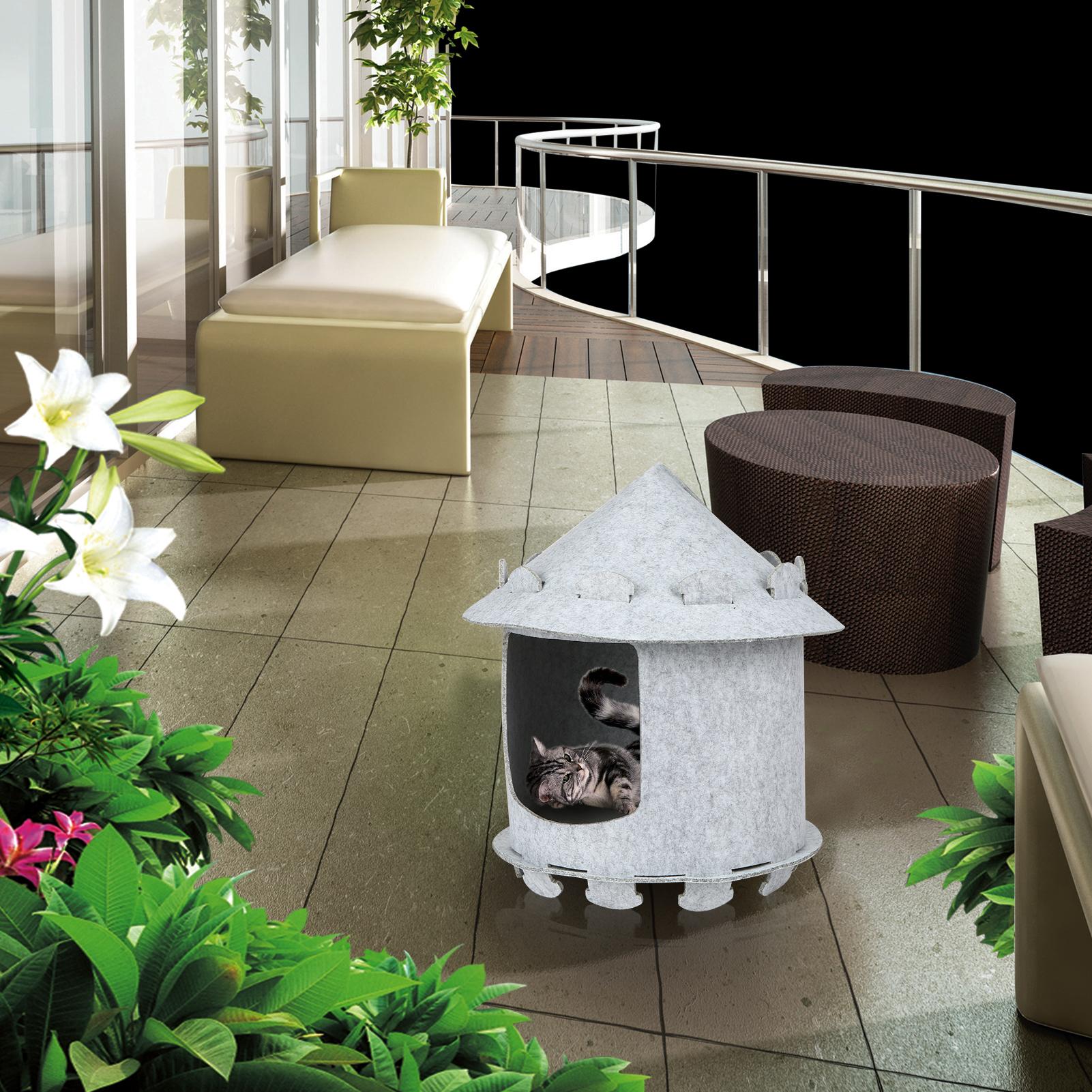 Giường cho mèo với đệm có thể tháo rời, phù hợp với mèo bé hơn 7.5kg