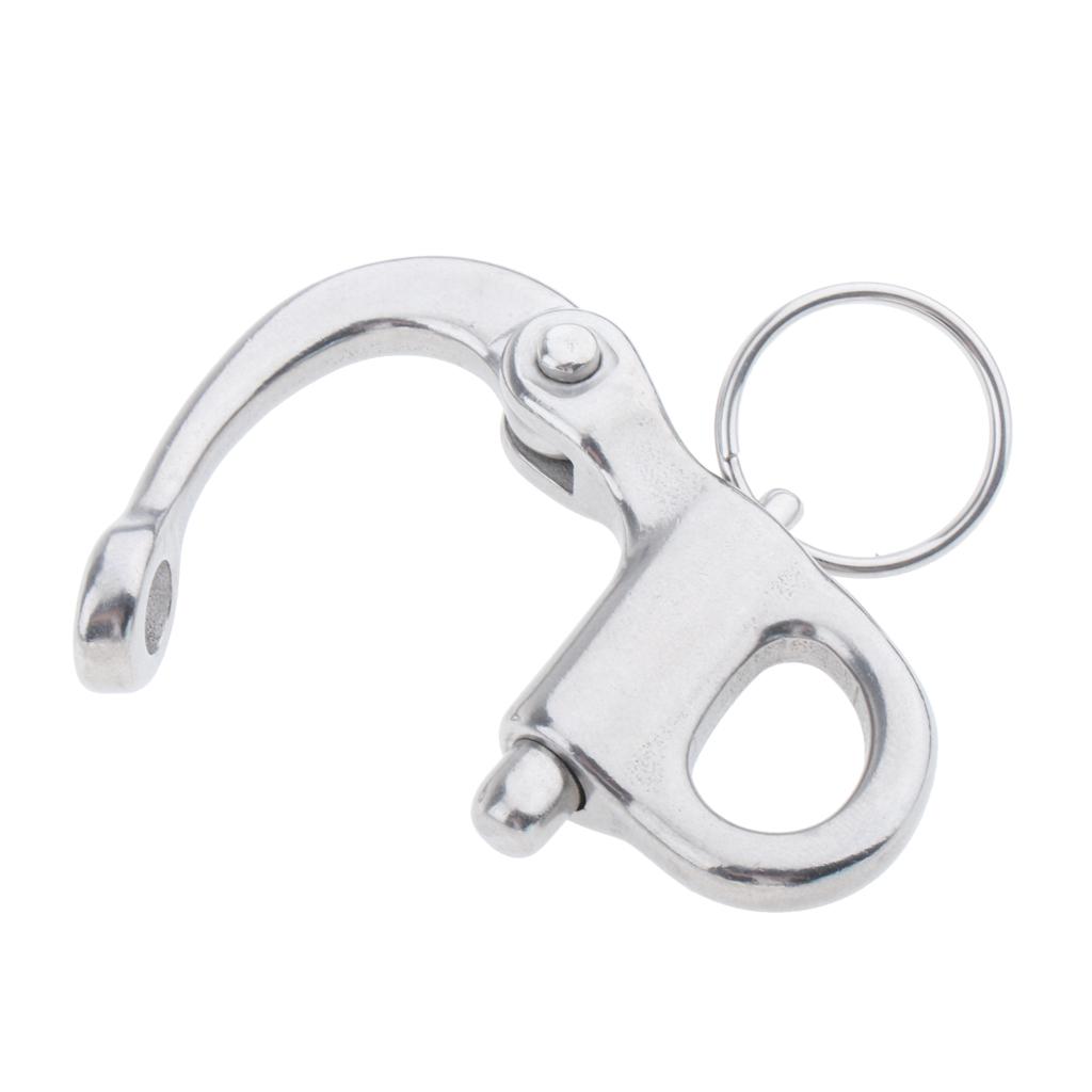 2pcs Stainless Steel Swivel Carabiner Kayak Quick Release Buckle