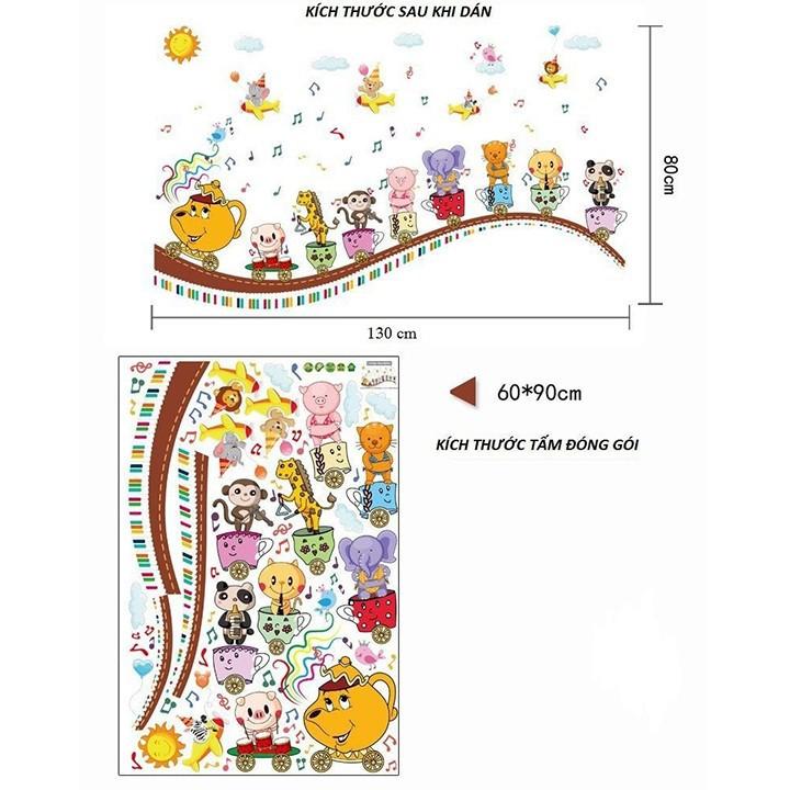 Decal dán tường Đoàn tàu thần đèn