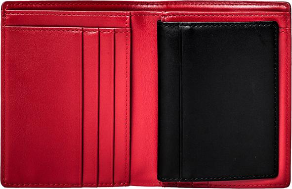 Ví Nam Kiểu Đứng HANHSON (Size 9 x 12cm) - SP000385 - Đen - Đỏ