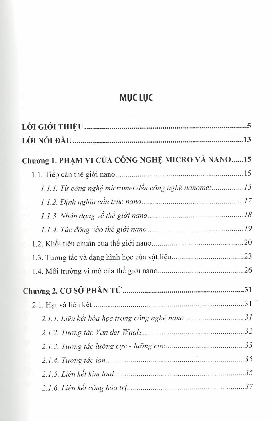 Công Nghệ Chế Tạo Cấu Trúc Micro Và Nano