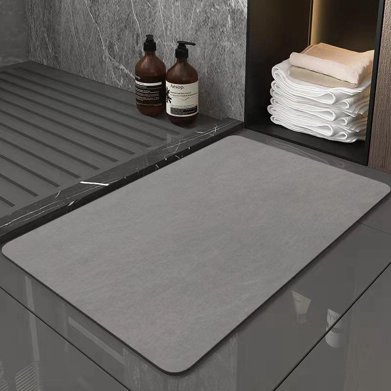 Thảm thảm phòng tắm - Màu đơn giản Diatom Datom Bùn phòng tắm Thảm sàn (40 x 60 cm, màu xám)
