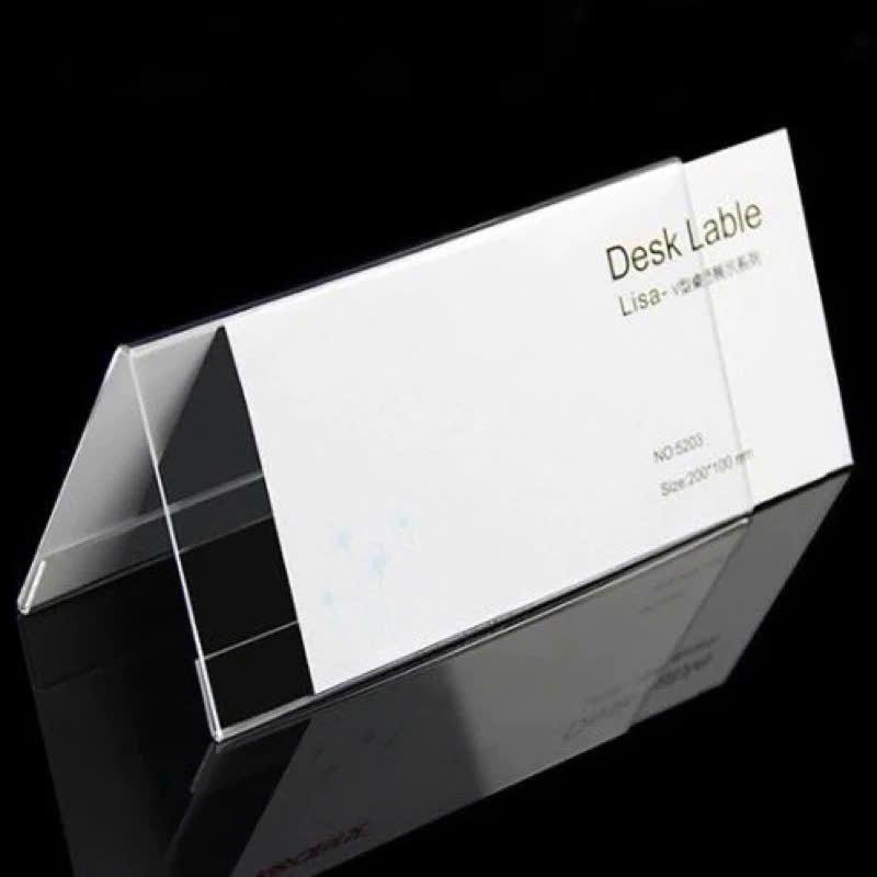 Combo 10-50 cái 5x15cm, Kệ mica chức danh, bảng tên học sinh, menu mica chữ A 2 mặt, bảng giá, tên sản phẩm