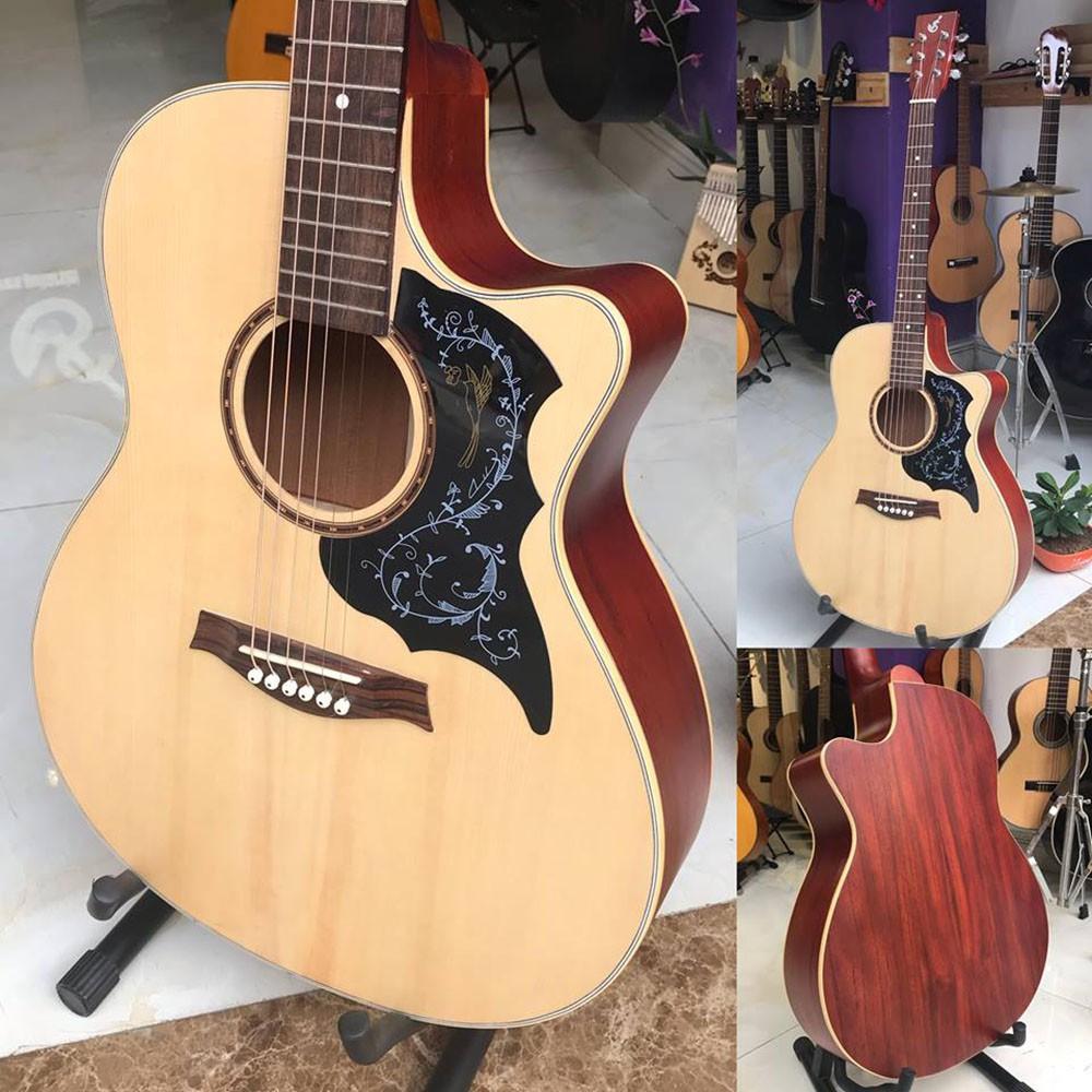 Đàn guitar acoustic SVA2 - Gỗ thịt chơi lâu dài, tặng full phụ kiện