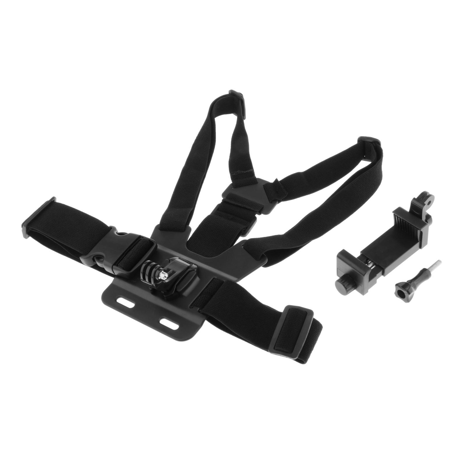 Adjustable Phone Chest Mount Harness Strap Holder Portable Fitness Mobile Clip