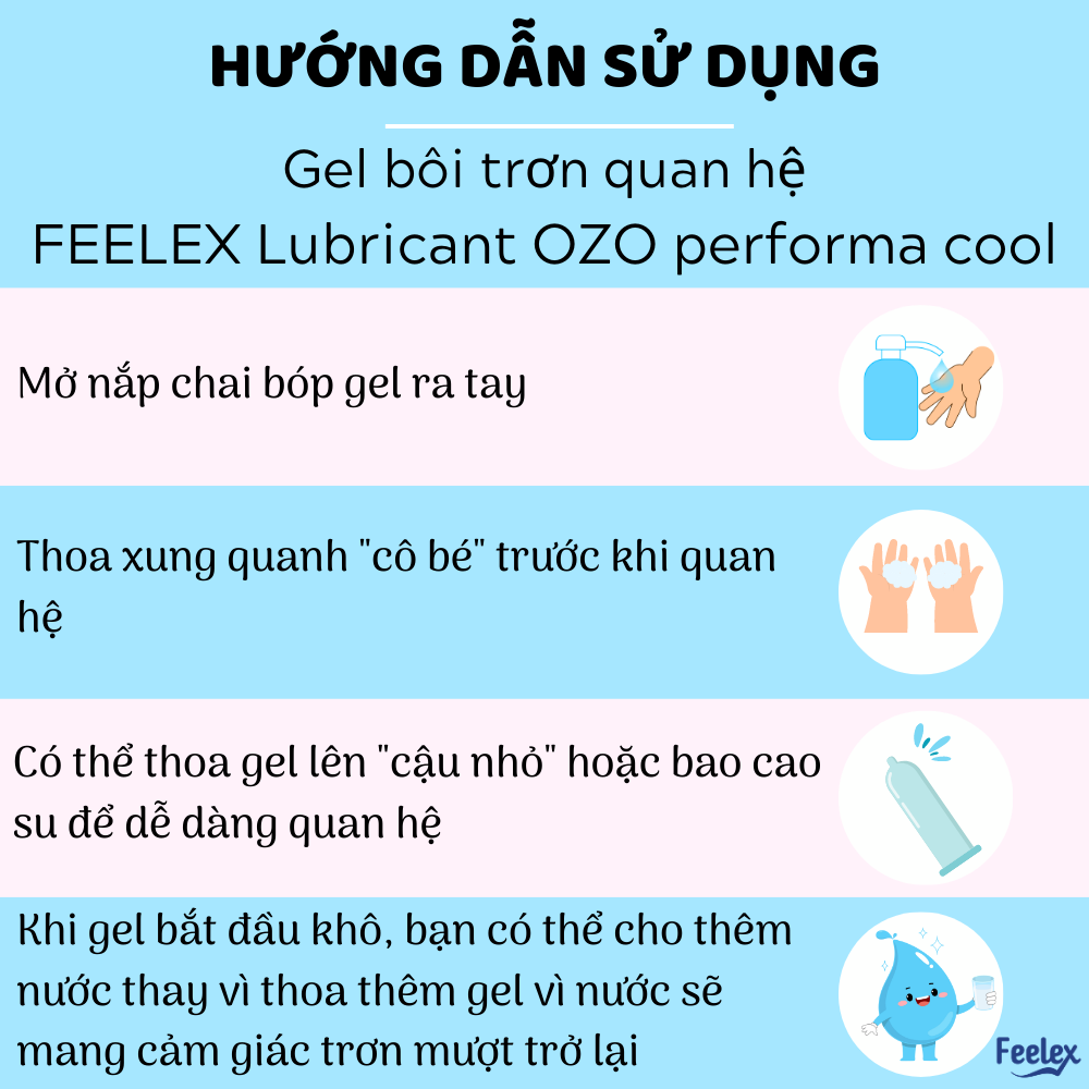 Gel bôi trơn OZO Lubricant Performa Cool gấp đôi độ trơn, nhiều mùi hương - Chai 250ml