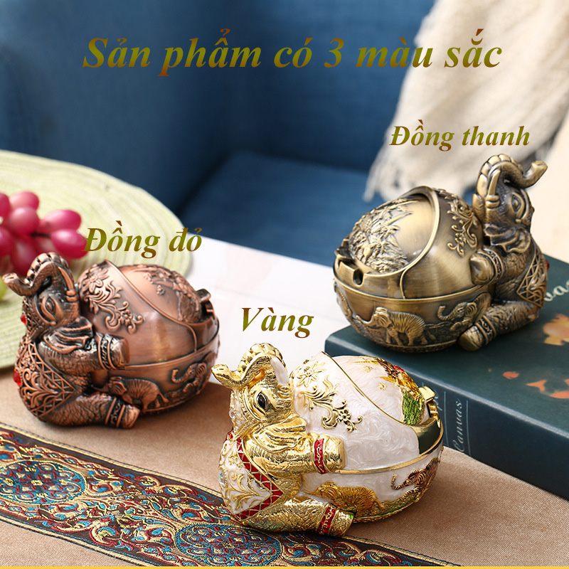 Gạt tàn thuốc la hình tượng voi cổ điển sang trọng