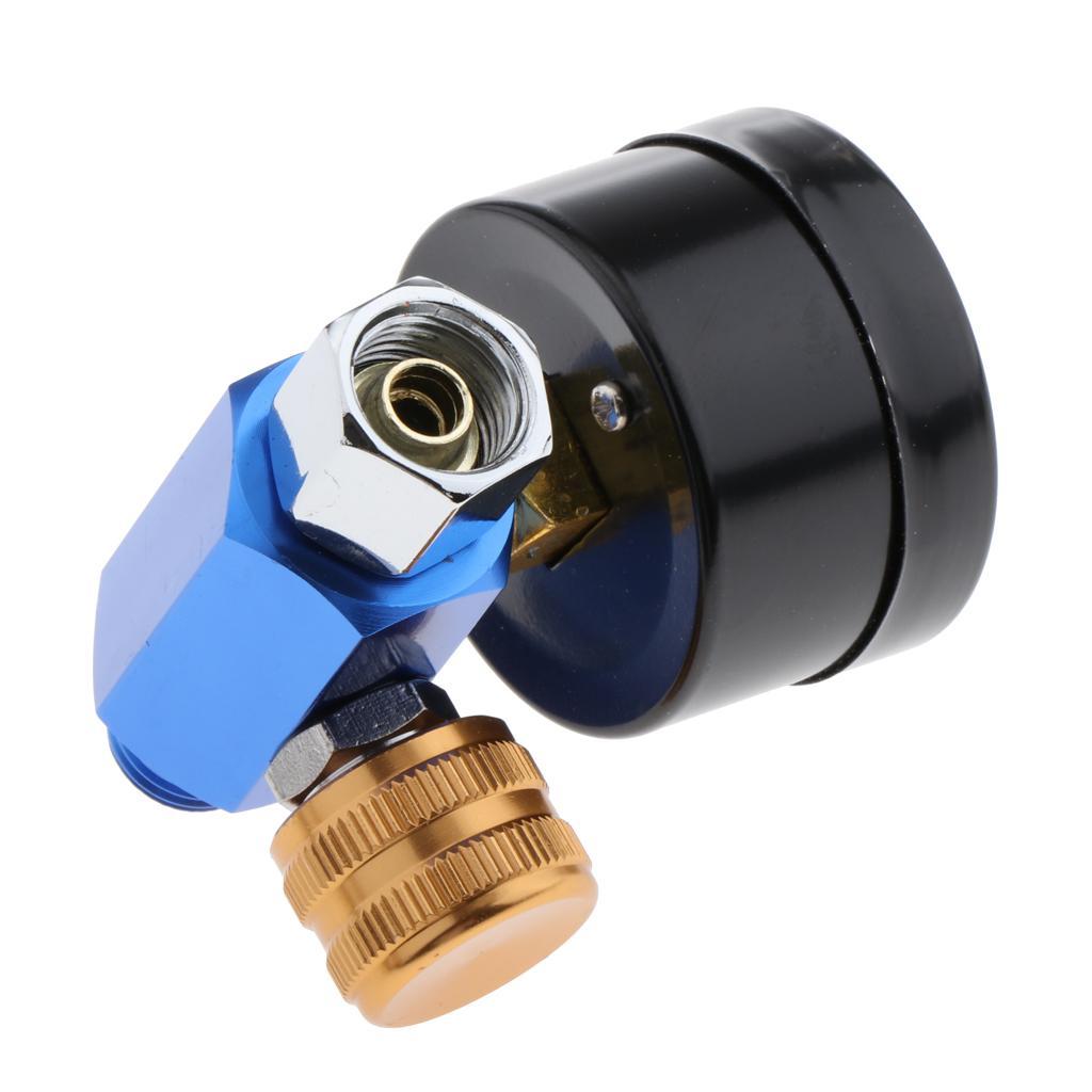 2X Spray Air Regulator Gauge Controller Airbrush Accessories Yellow