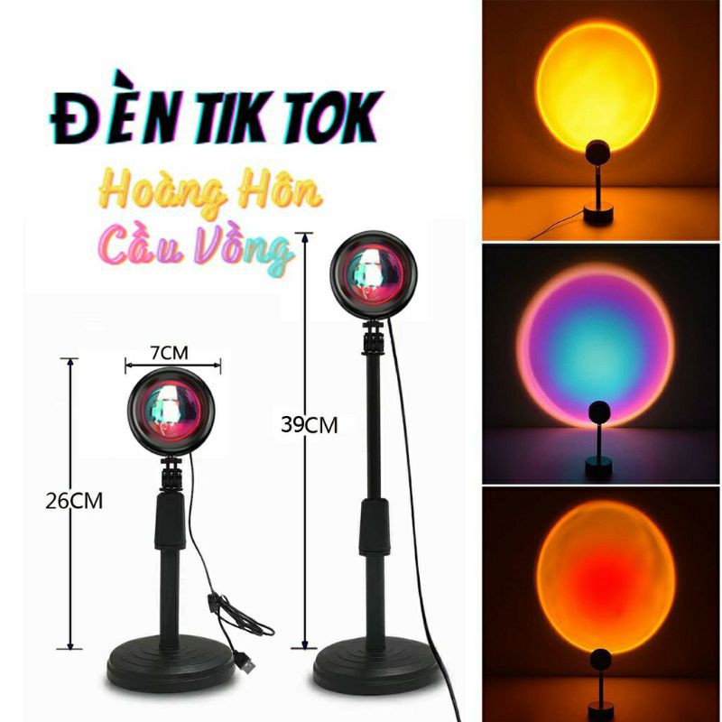 Đèn hoàng hôn BENZ Sunset 4in1 chụp hình sống ảo, quay video Tiktok 4màu/16màu cho hiệu ứng ánh sáng đẹp có remote điều khiển tùy chọn nhiều màu sắc khác nhau