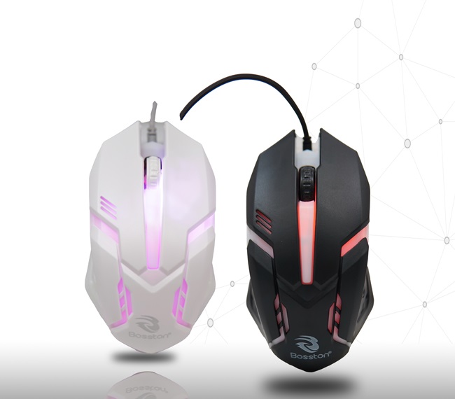 Chuột có dây USB Bosston LED M15 HN - Hàng nhập khẩu