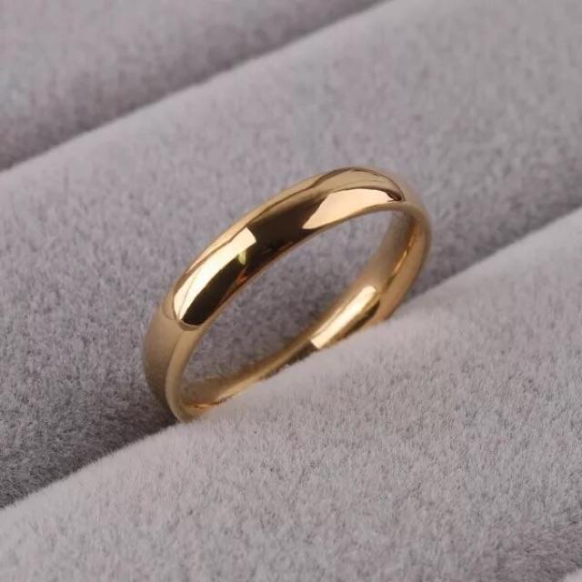 Nhẫn cưới titan vàng 18k không đen rỉ cực bền màu NC195 giá 1 chiếc