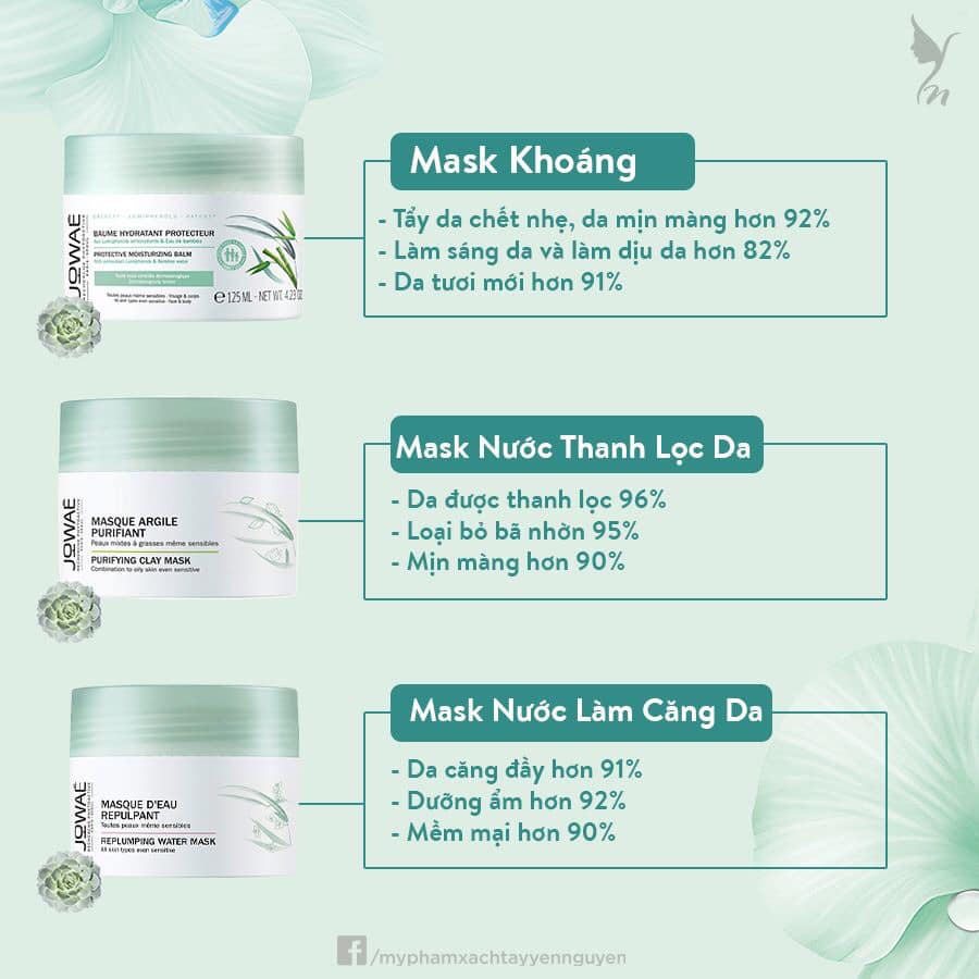 Mặt nạ khoáng sáng da Jowae Clariflying Mineral Mask 50ml - Mặt nạ làm trắng da tự nhiên