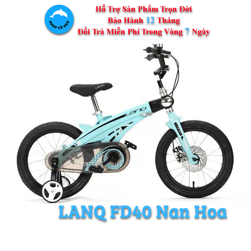 Xe Đạp Trẻ Em LanQ FD40 Vành Nan Hoa Phanh Đĩa Trước Dành Cho Bé Từ 2 Đến 7 Tuổi Shop Cá Heo