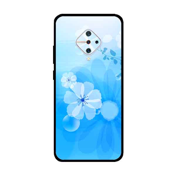 Hình ảnh Ốp Lưng in cho Vivo S1 Pro/ Vivo V17 Mẫu Bông Hoa Nền Xanh - Hàng Chính Hãng