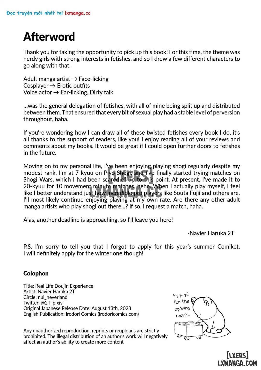 trải nghiệm doujin ngoài đời thực chapter 0 71