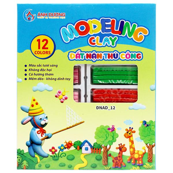 Đồ Chơi Đất Nặn Thủ Công 12 Màu 180g Modeling Clay - Ánh Dương ĐNAD-12