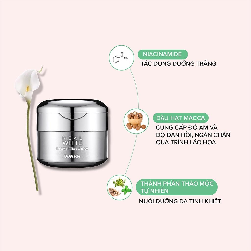 Kem Dưỡng Trắng Da DR.ORACLE Real White Illumination Cream 50ml - Chống Lão Hoá Dưỡng Ẩm Dành Cho Da Dầu