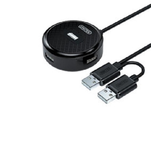 HUB USB 4-1 2.0 1.2M H200DBK ĐEN UNITEK - hàng chính hãng