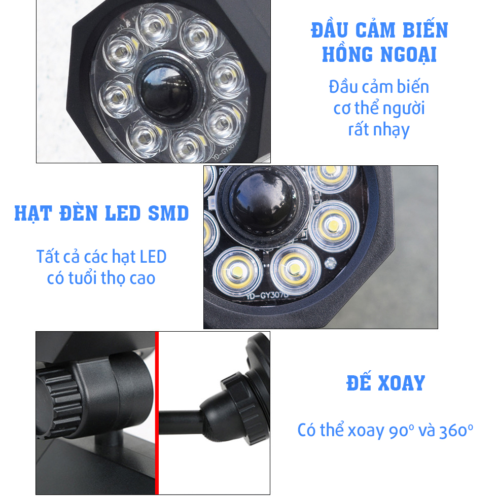 Đèn năng lượng mặt trời - Đèn Tường Giả Camera hình ống, Tiện lợi - K1529