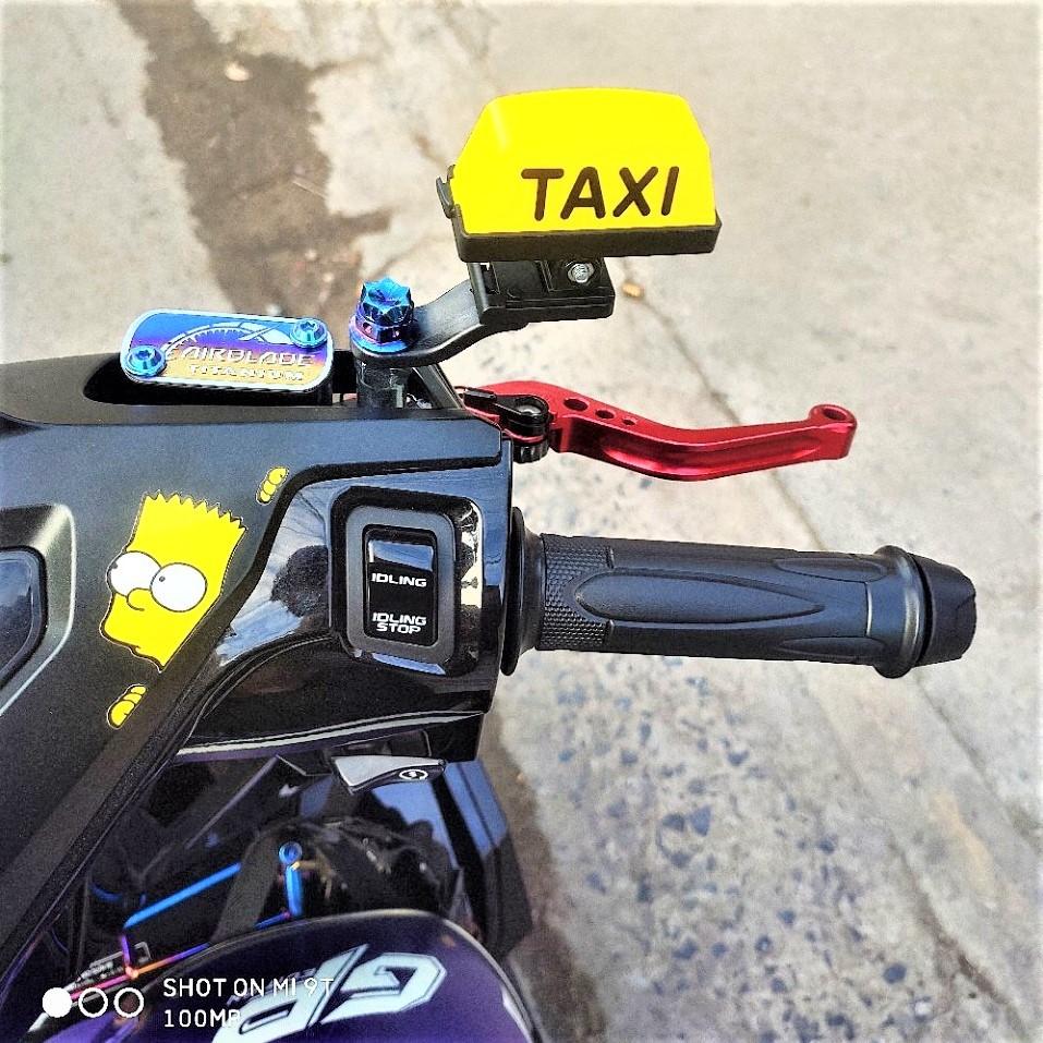 Đèn taxi gắn chân gương lắp các loại xe máy mẫu mới loại đẹp
