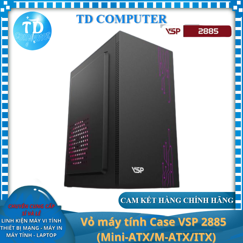 Vỏ máy tính Case VSP 2885 [270x168x350mm] (Mini-ATX/M-ATX/ITX) - Hàng chính hãng VSP phân phối