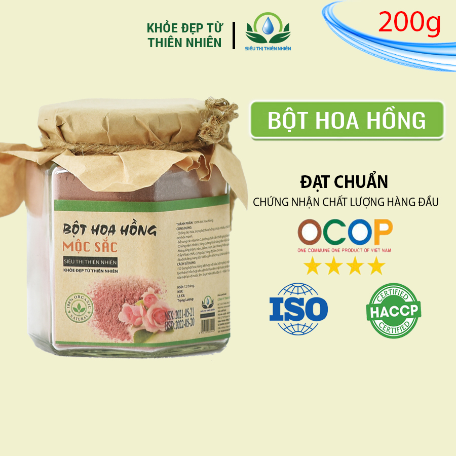 Bột Hoa Hồng Mộc Sắc Cao Cấp 200g