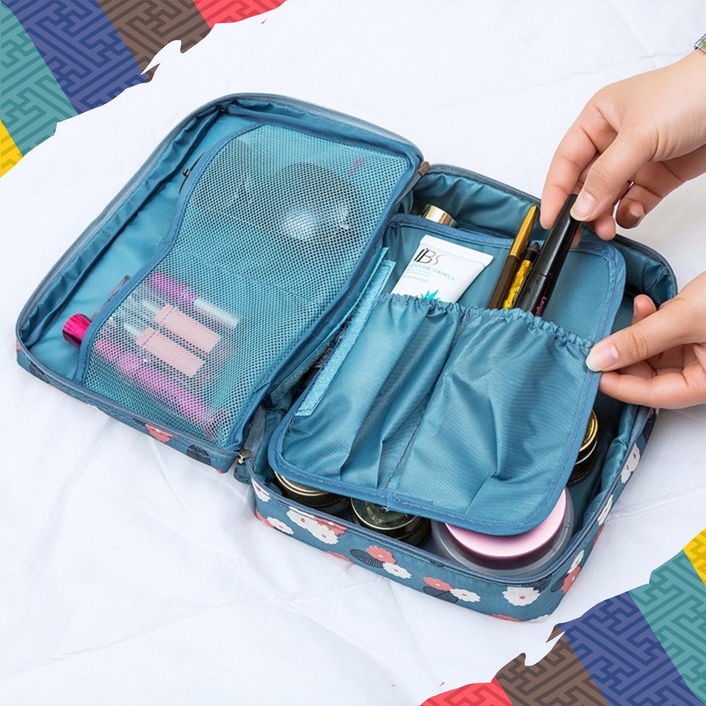 Túi đựng mỹ phẩm, đồ trang điểm cá nhân chống thấm nước mang theo du lịch rất tiện dụng(màu ngẫu nhiên)