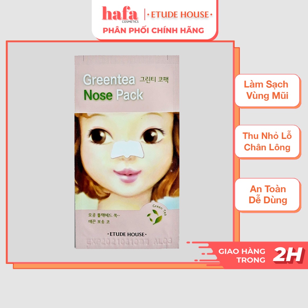 Mặt Nạ Lột Mụn Mũi Etude House Green Tea Nose Pack