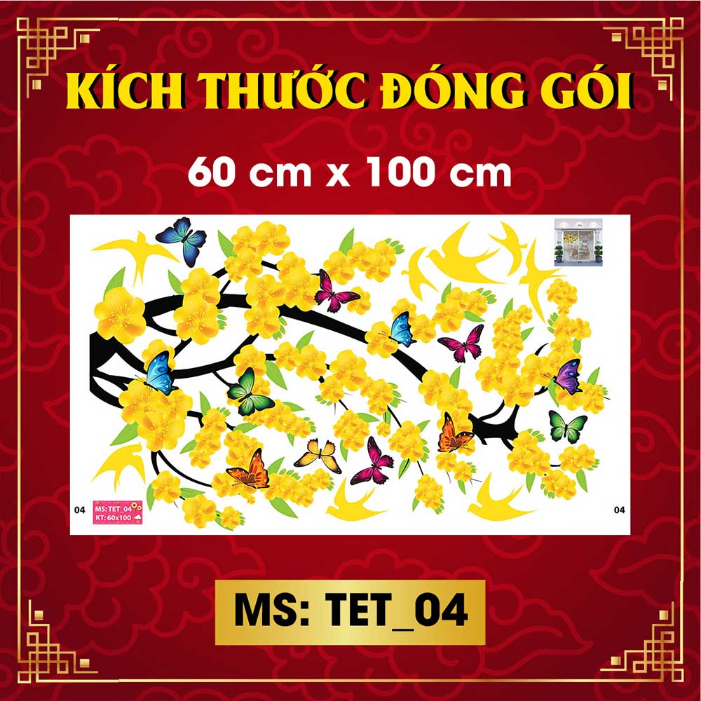 Decal trang trí tết combo số 25