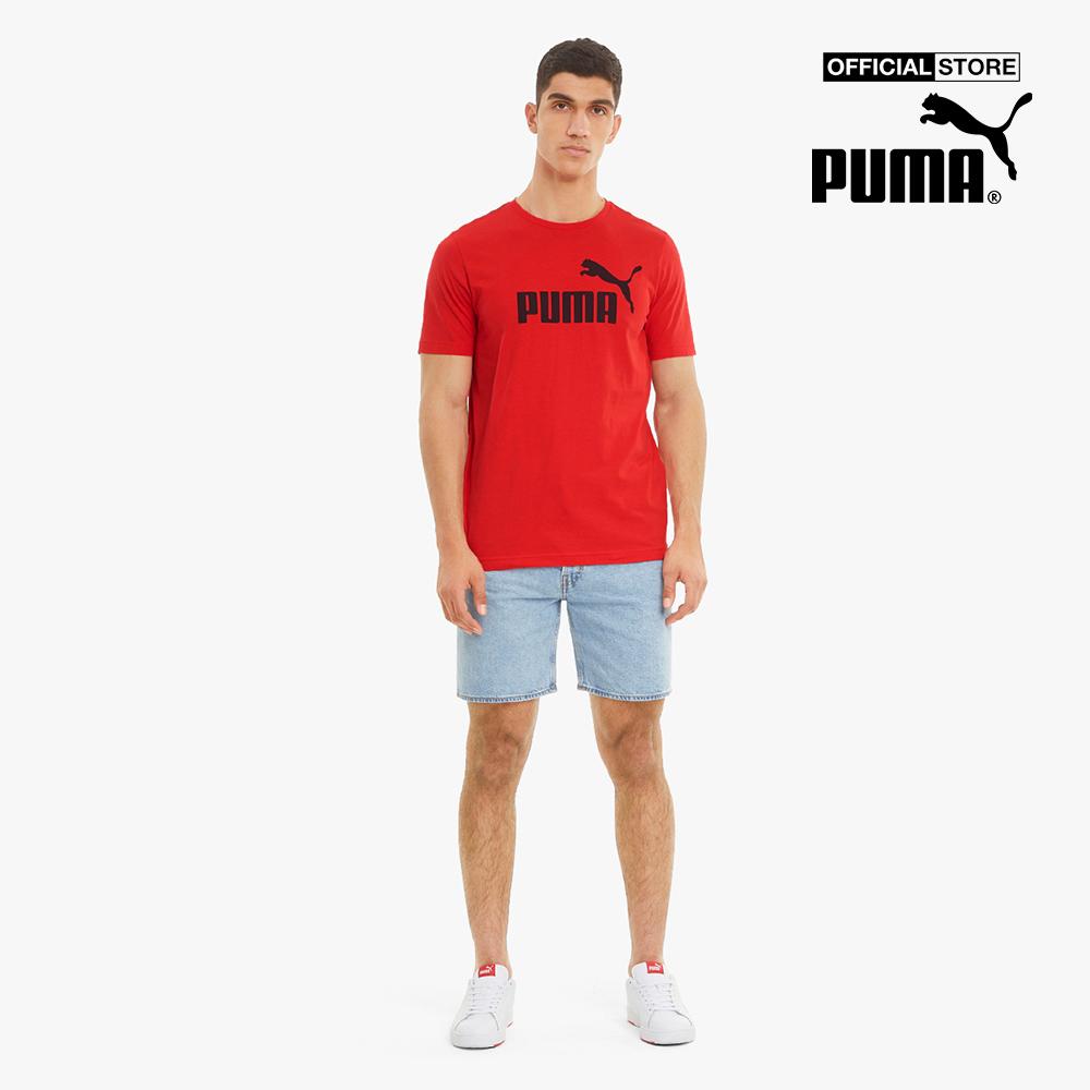 PUMA - Áo thun thể thao nam ngắn tay Essentials Logo Train 586666