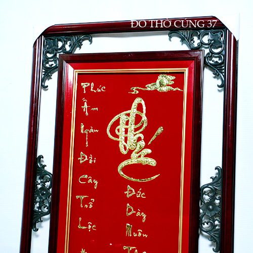 Tranh chữ dát vàng 24k