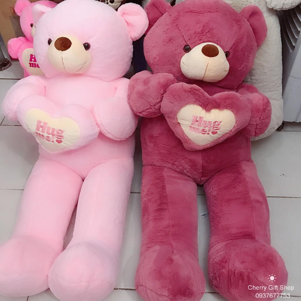 Gấu Bông Teddy Ôm Tim Khổng Lồ 1m5 Ảnh Shop Chụp