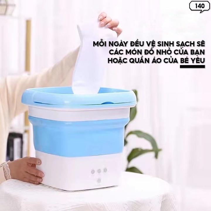 Máy Giặt Mini Gấp Gọn Diệt Sạch Vi Khuẩn Với Công Suất Mạnh Có Lối Thoát Nước Thông Minh Đa Năng 140