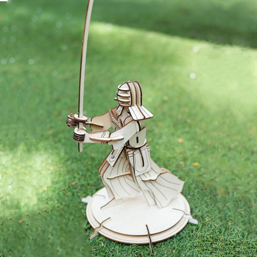 Đồ chơi lắp ráp gỗ 3D Mô hình Võ sỹ Samurai