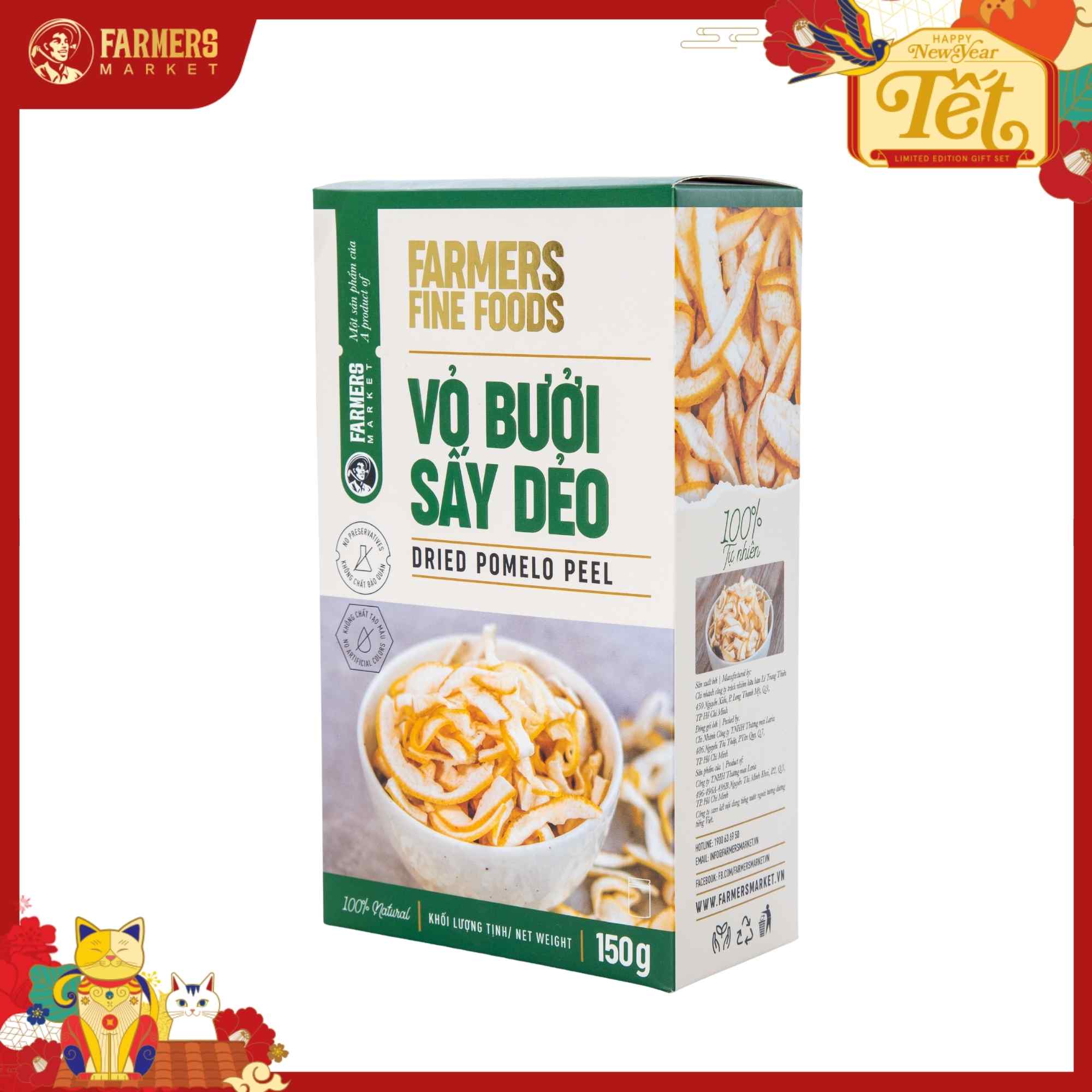 Vỏ bưởi sấy dẻo Farmers Fine Foods 150G